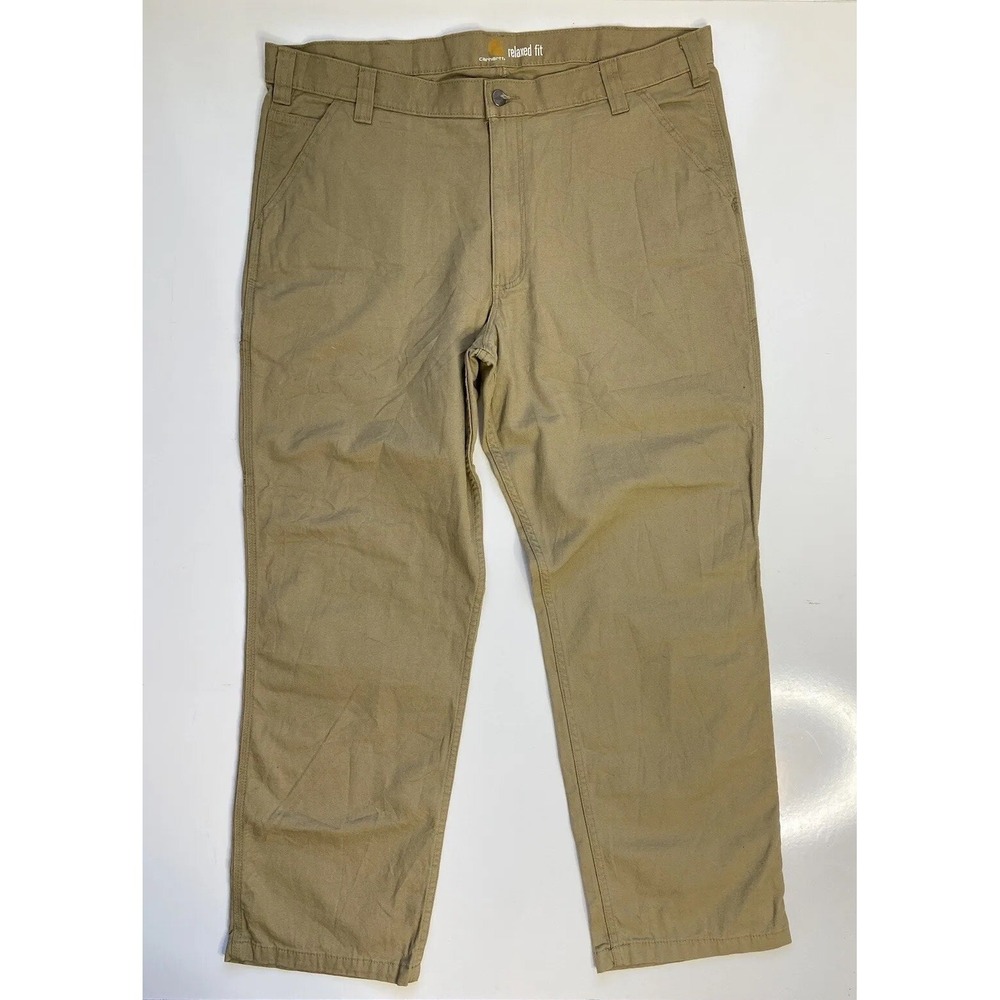 Carhartt  Mens 40x32 Beige‎ Rugged Flex Relaxed Fit 5-Pocket Pants 102291 253
